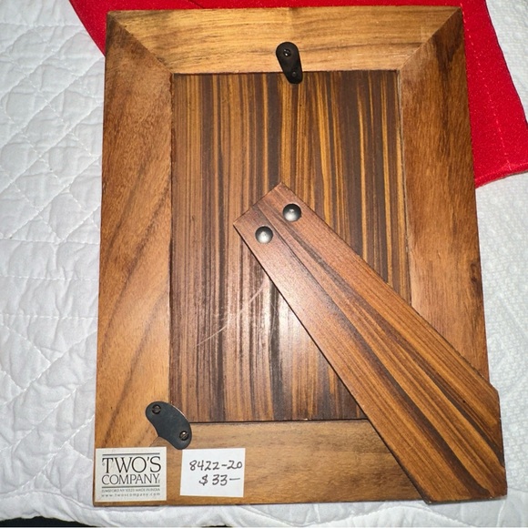 Two's Company Red and White Chevron Picture Frame - Picture 5 of 6